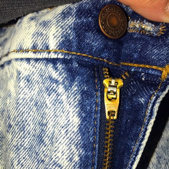 Vintage 90s Levi’s 550 Orange Tab Acid Wash Jeans / Made in USA / 38x32 - Picture 8 of 11